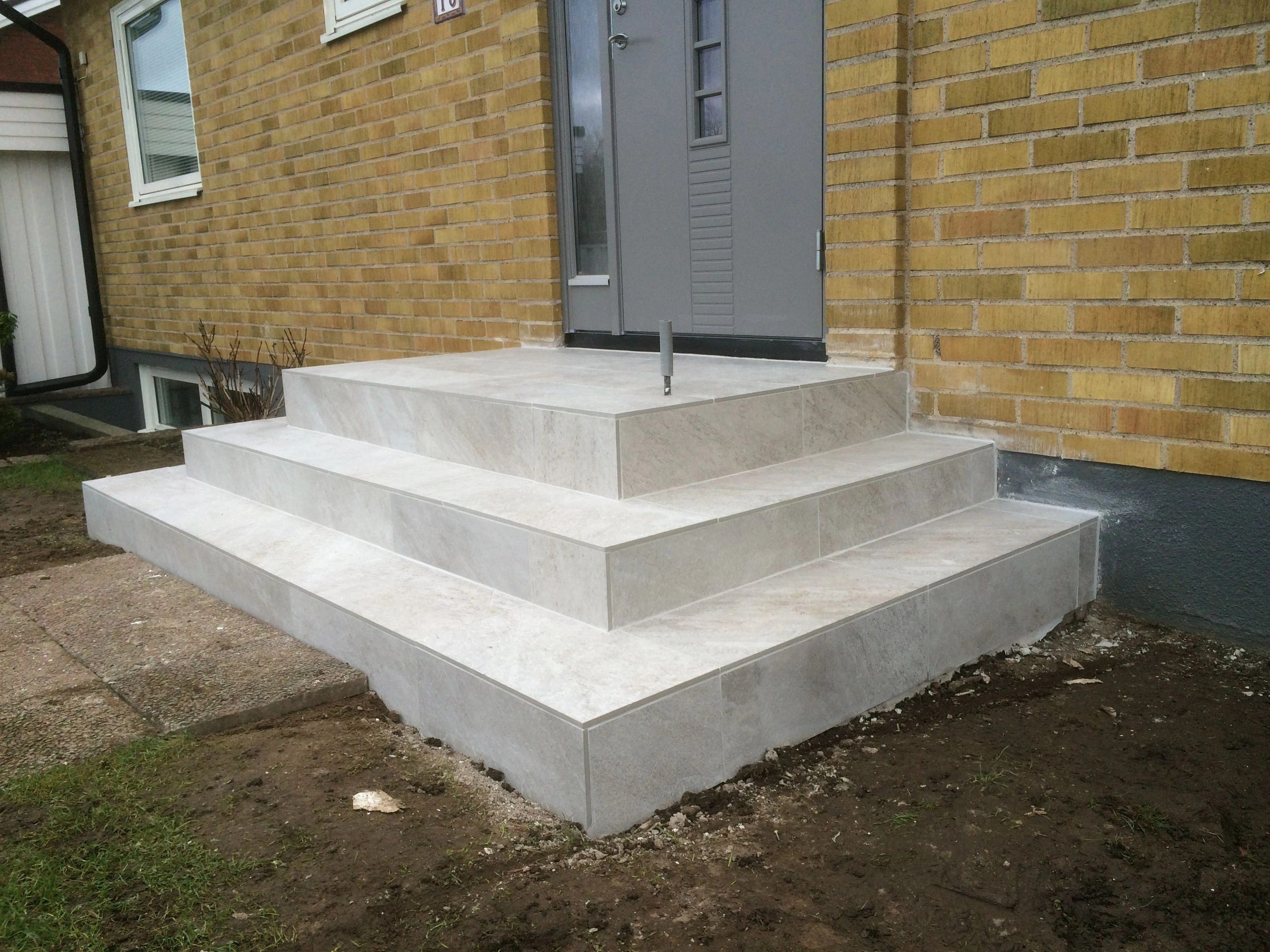 Plattsättning trappa